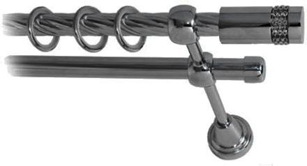 

Карниз Lm Decor Имидж 116 2р витой 1.6м антрацит, Имидж 116 2р витой 16мм 1.6м