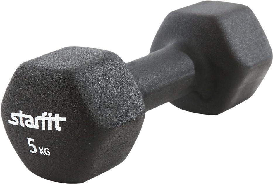 

Гантель цельная Starfit DB-201 5 кг черный, Гантель DB-201 5кг 1шт
