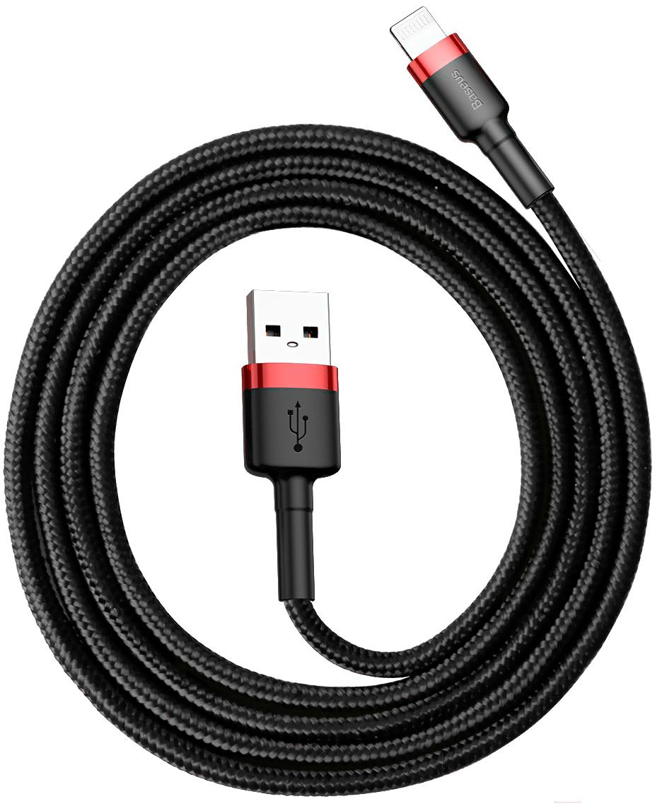 

Кабель Baseus Cafule Cable USB For lightning 2.4A 1M Red+Black (CALKLF-B19), Кабель Baseus CALKLF-B19 Cafule Cable USB to Lightning 2.4A, нейлоновая оплётка, 1m Red+Black Baseus Cafule Cable USB For lightning 2.4A 1M Red+Black (CALKLF-B19)