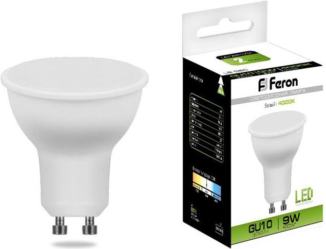 

Feron LB-560 (9W) 230V GU10 4000K MR16 [25843], Светодиодная лампочка Feron LB-560 (9W) 230V GU10 4000K MR16 25843