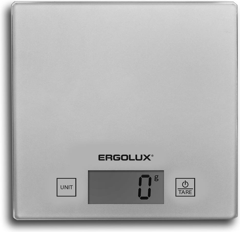 

Кухонные весы Ergolux ELX-SK01-С03 серые металлик, ELX-SK01-С03