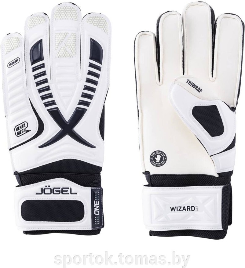 

Перчатки вратарские Jogel ONE Wizard CL3 Flat р-р 8 White