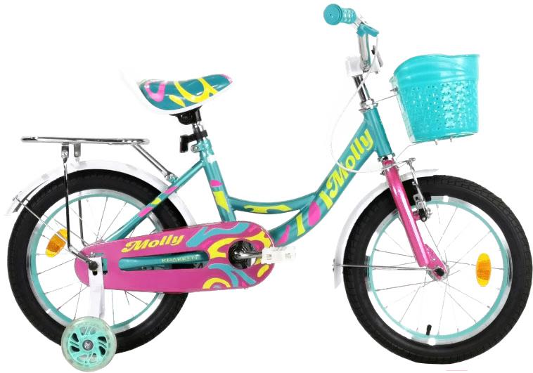 

Велосипед детский Krakken Molly 16'' 2020 бирюзовый, Molly 16 2020