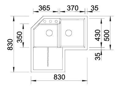 

Кухонная мойка Blanco Metra 9 E антрацит [515576], Metra 9 E