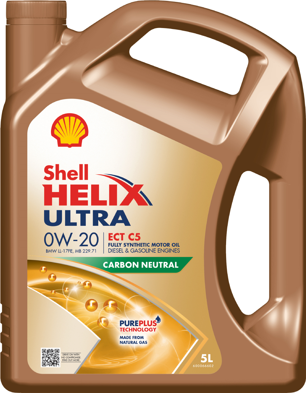 

Моторное масло Shell Helix Ultra ECT C5 0W-20 5л (550056348)