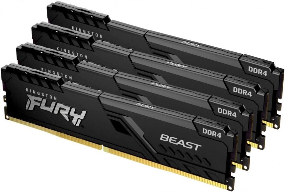 

Оперативная память Kingston FURY Beast 4x8GB DDR4 PC4-21300 (KF426C16BBK4/32)