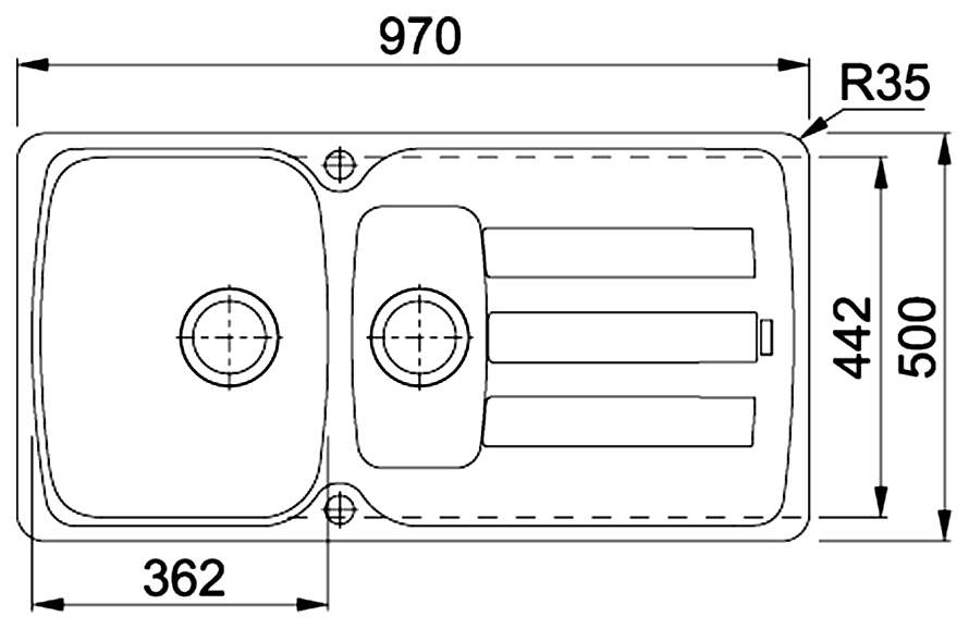 

Кухонная мойка Franke AZG 651 сахара [114.0489.381], AZG 651