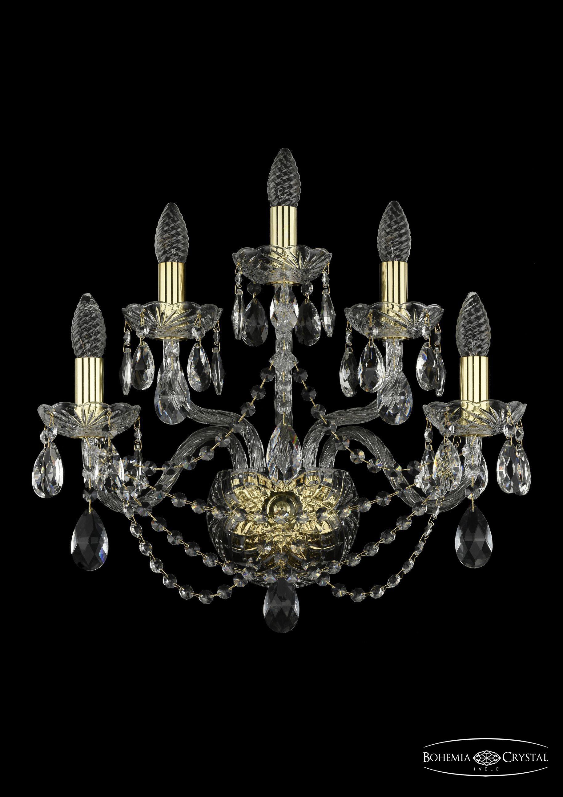 

Подвесная люстра Bohemia Ivele Crystal 1406B/2+2+1/195/XL/G, Бра Bohemia Ivele Crystal 1406B/2+2+1/195/XL/G