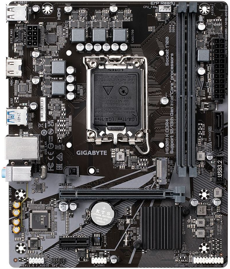 

Материнская плата Gigabyte H610M K DDR4 Soc-1700 Intel
