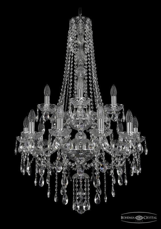 

Подвесная люстра Bohemia Ivele Crystal 1415/10+5/220/h-102/2d/Ni