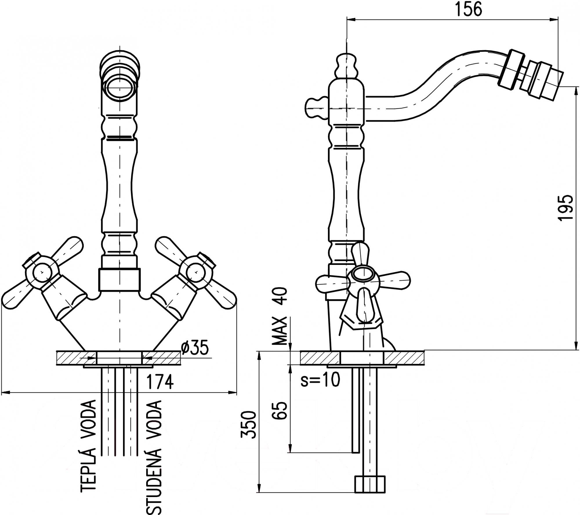 

Смеситель Slezak RAV Миссисипи MK120.5/9SM, MK120.5-9SM