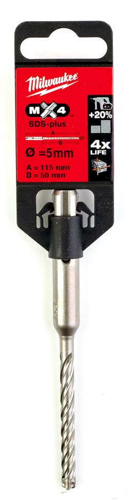 

Бур Milwaukee 4932352007, SDS-plus MX4 D 5х50х115 мм