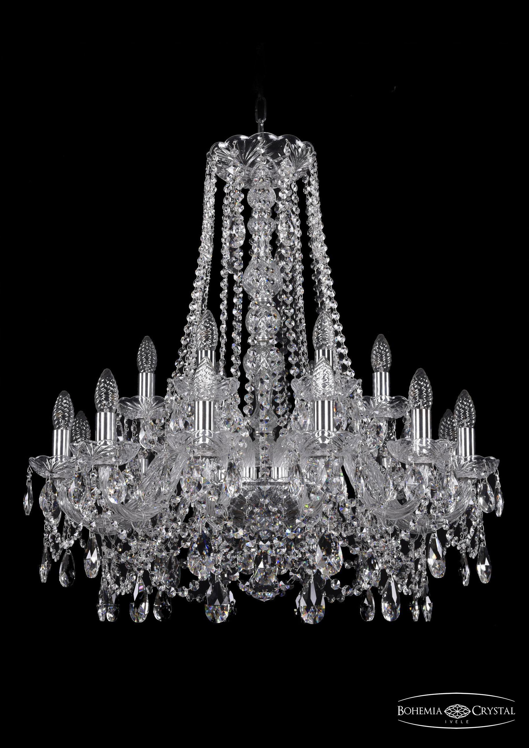 

Подвесная люстра Bohemia Ivele Crystal 1411/12+6/240/h-80/Ni