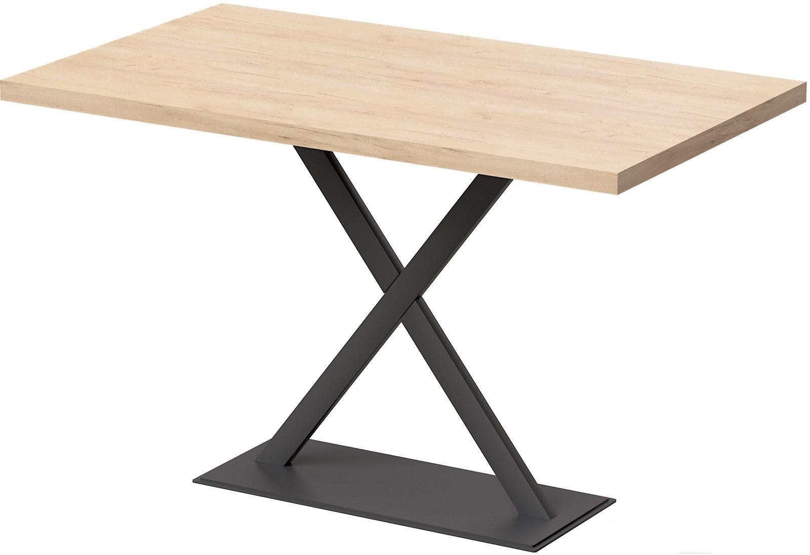 

Стол обеденный Millwood Лофт Харлей Л 160x80x75 дуб золотой Craft/металл черный