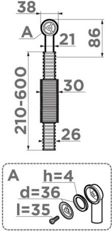 

Сифон Omoikiri WK античная латунь [4998035], WK