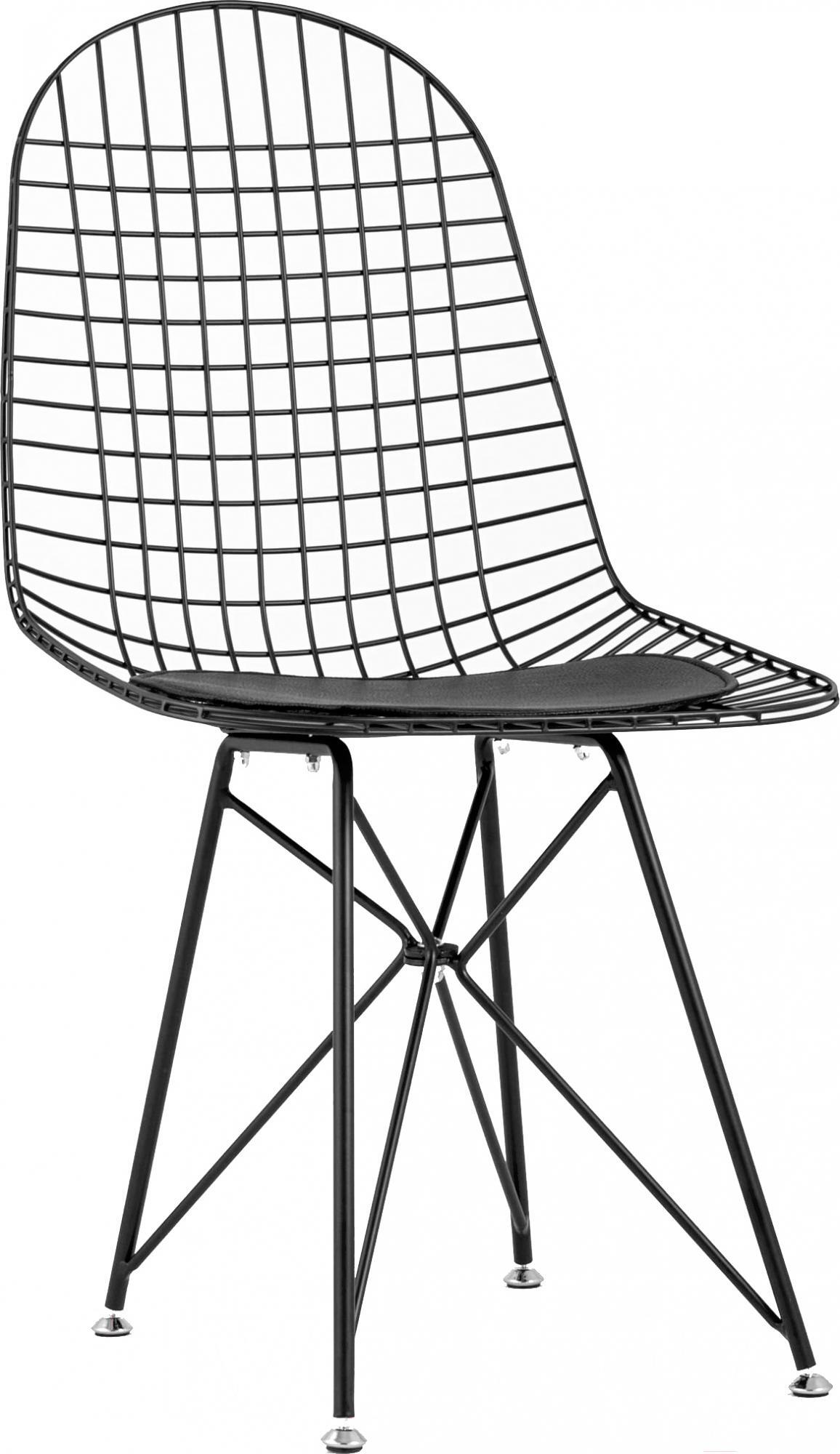 

Стул Stool Group Eiffel черный/с черной подушкой [AFR-18B-P1 BL/BL], Стул Stool Group Eiffel AFR-18B-P1 BL/BL черный/с черной подушкой