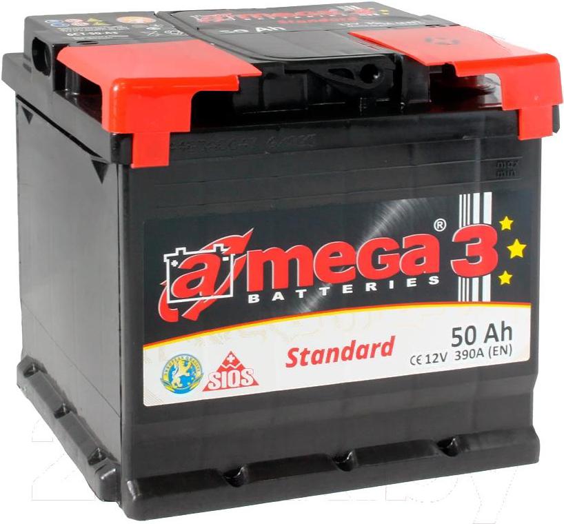 

Автомобильный аккумулятор A-mega Standard 50 R (50 А ч), Standard 50 R