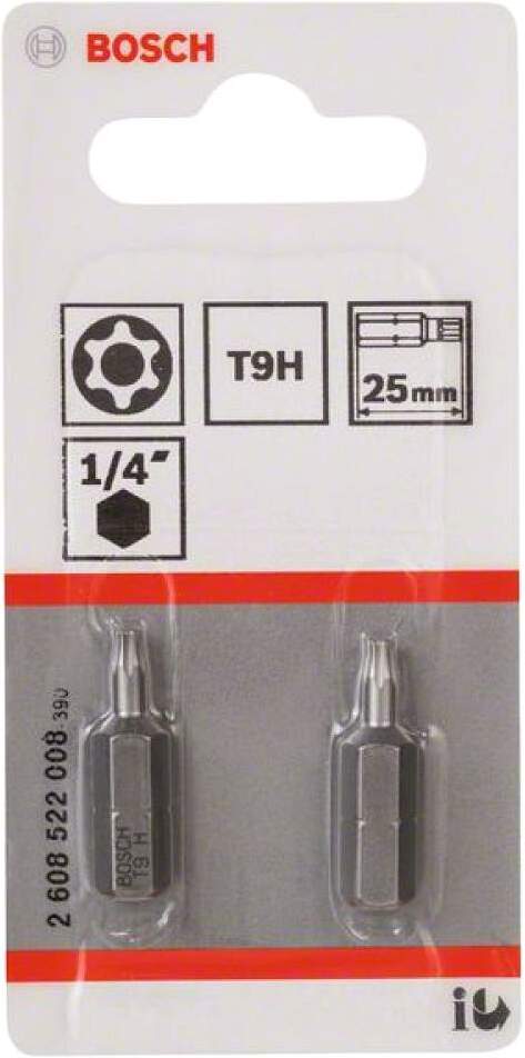 

Бита Bosch Security-Torx Extra-Hart T9H 25 мм 2 шт [2.608.522.008], Бита Bosch Security-Torx Extra-Hart T9H 25 мм 2 шт 2.608.522.008