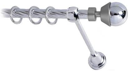 

Карниз Lm Decor Мельба 041 1р витой 2м хром, Мельба 041 1р витой 16мм 2.0м