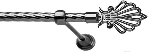 

Карниз Lm Decor Веер 006 1р витой 2.8м антрацит, Веер 006 1р витой 16мм 2.8м