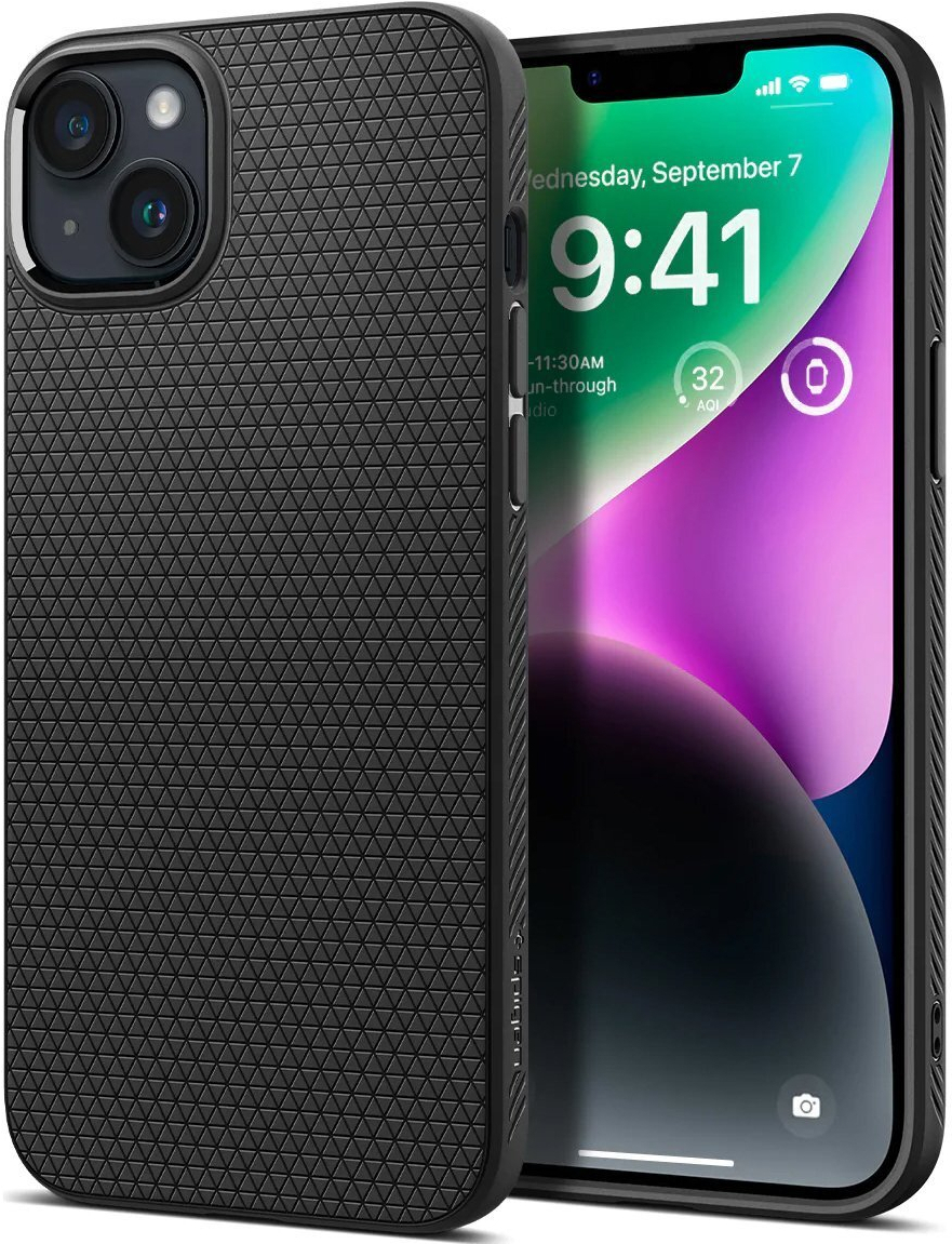 

Чехол для телефона Spigen Liquid Air iPhone 14 Matte Black (ACS05037)