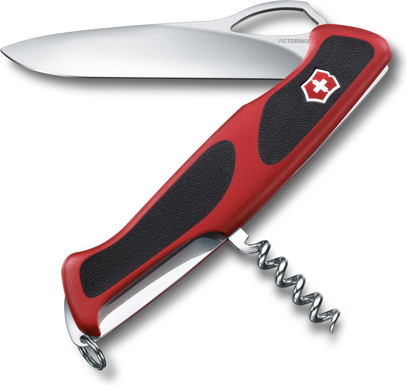 

Туристический нож Victorinox RangerGrip 63 5 функций карт. коробка красный/черный [0.9523.MC], RangerGrip 63 5 функций карт. коробка