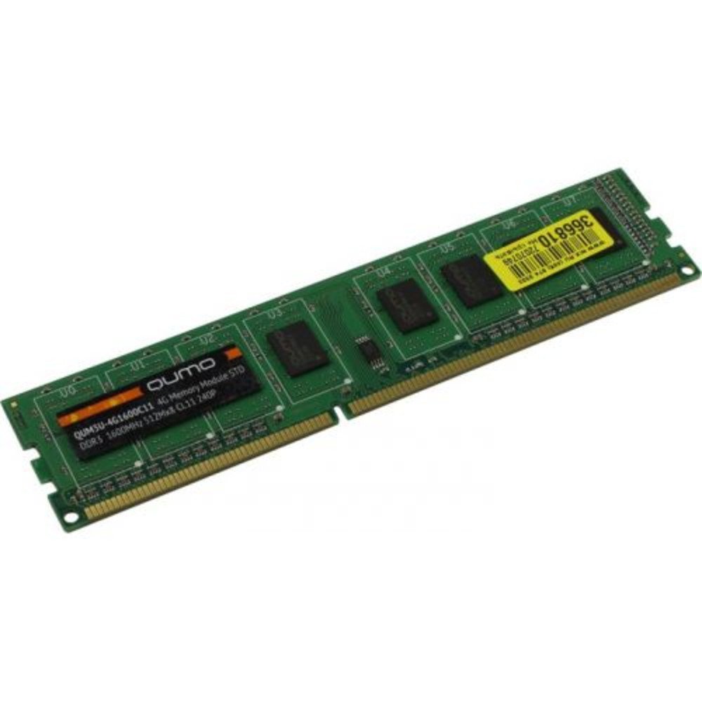 

Оперативная память QUMO DDR3 DIMM 4Gb PC3-12800, Оперативная память QUMO 4GB DDR3 PC3-12800 QUM3U-4G1600C11