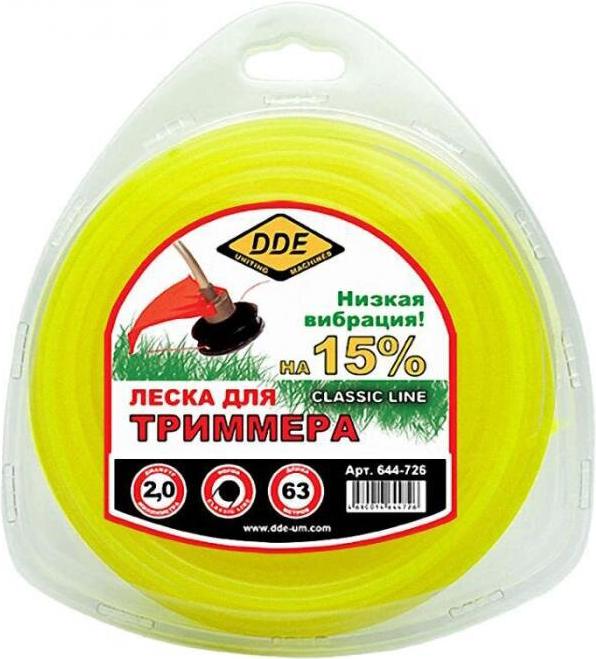 

Леска для триммера DDE 2.0 63 м круг [644-726], 2.0 63 м круг