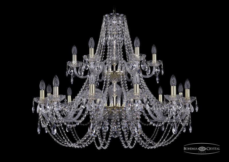 

Подвесная люстра Bohemia Ivele Crystal 1406/12+6/360/2d/G