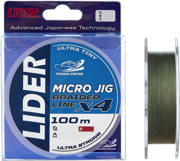 

Леска плетеная Lider Micro Jig x4 100 м 0,08 мм (MJ-008)