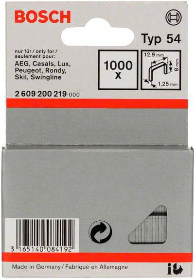 

Скобы Bosch 2.609.200.219, 8мм тип 54