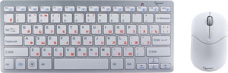 Клавиатура + мышь Gembird KBS-7001, Комплект (клавиатура + мышь) Gembird KBS-7001 SilverWhite ((Клавиатура + мышь) Gembird KBS-7001 SilverWhite (2к))