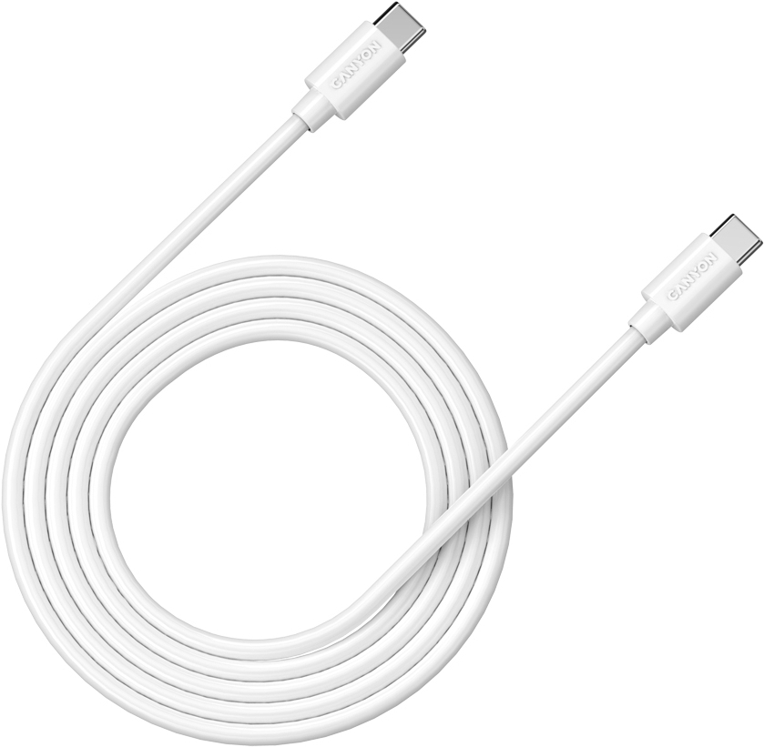 

Кабель Canyon CNS-USBC12W USB-C - USB-C White