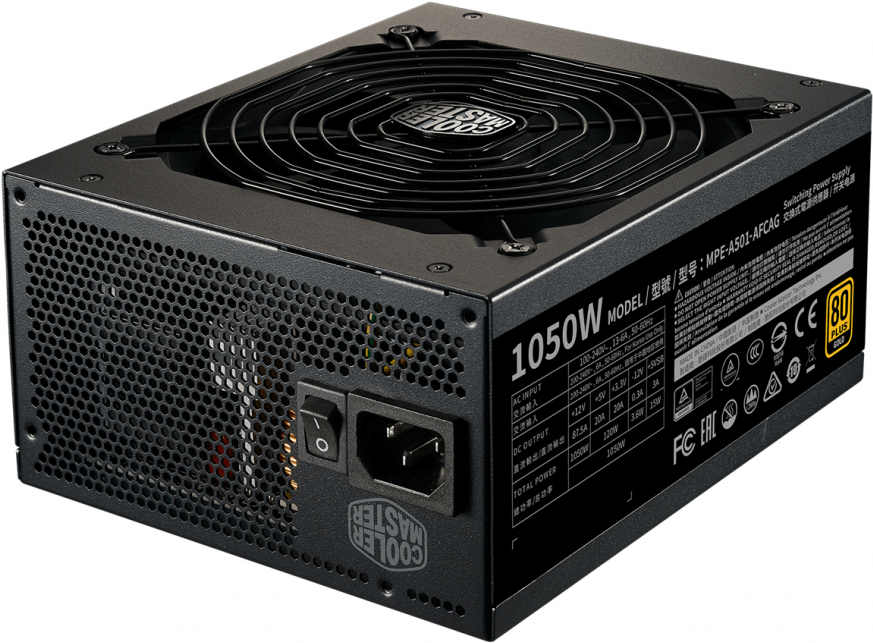 

Блок питания для компьютеров Cooler Master ATX 1050W [MPE-A501-AFCAG-EU], Блок питания для компьютеров Cooler Master ATX 1050W MPE-A501-AFCAG-EU