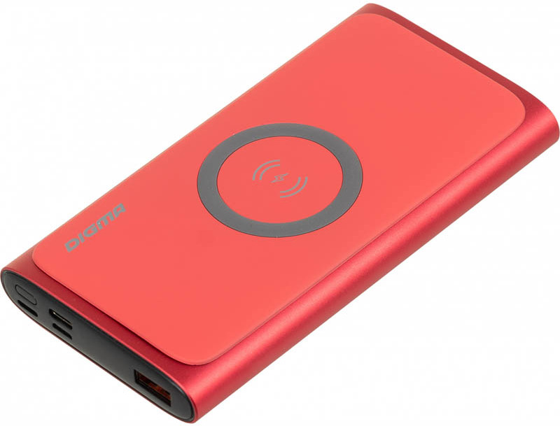 

Внешний аккумулятор Digma DGPQ10G 10000mAh красный (DGPQ10G22CRD)