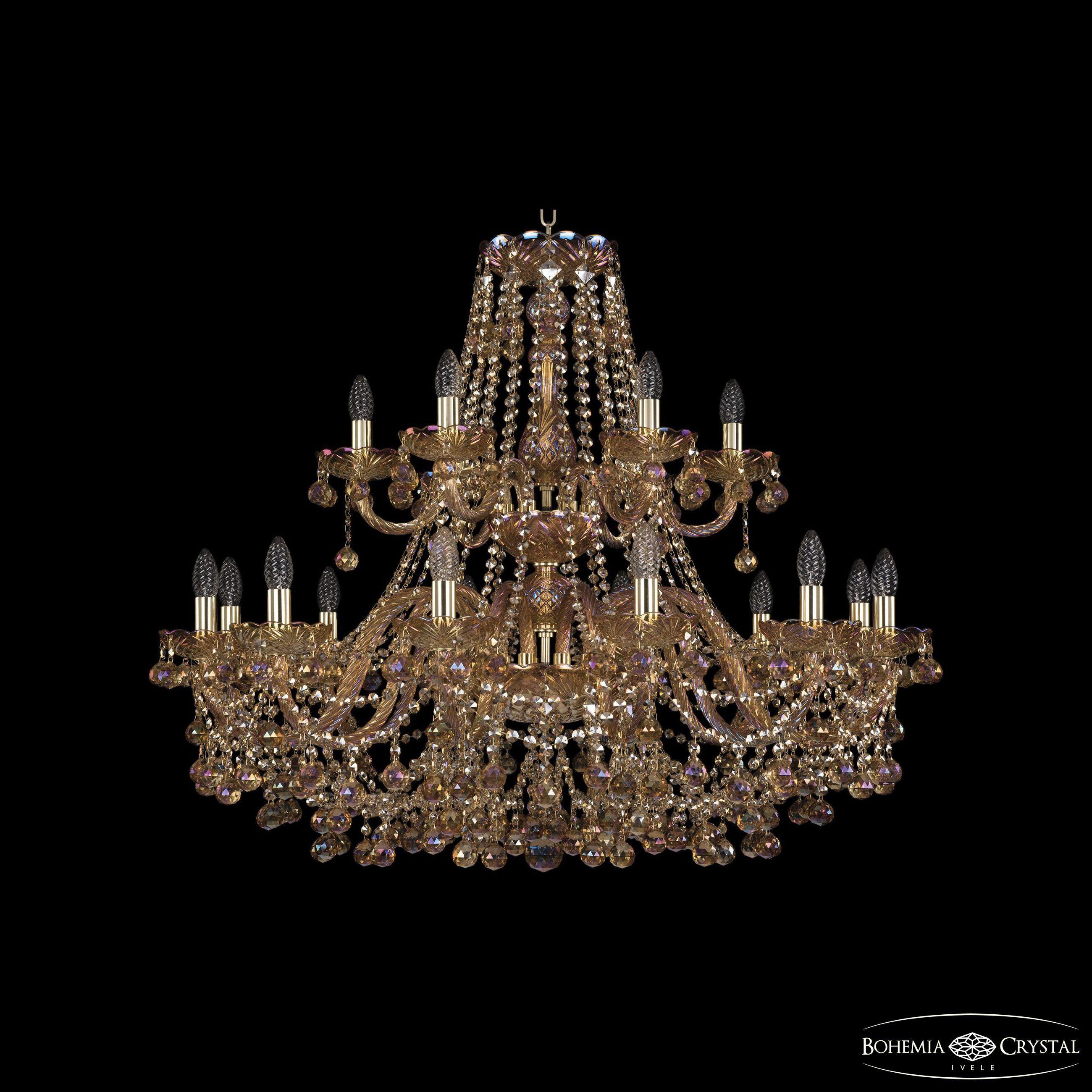 

Подвесная люстра Bohemia Ivele Crystal 1409/12+6/360/2d G M777