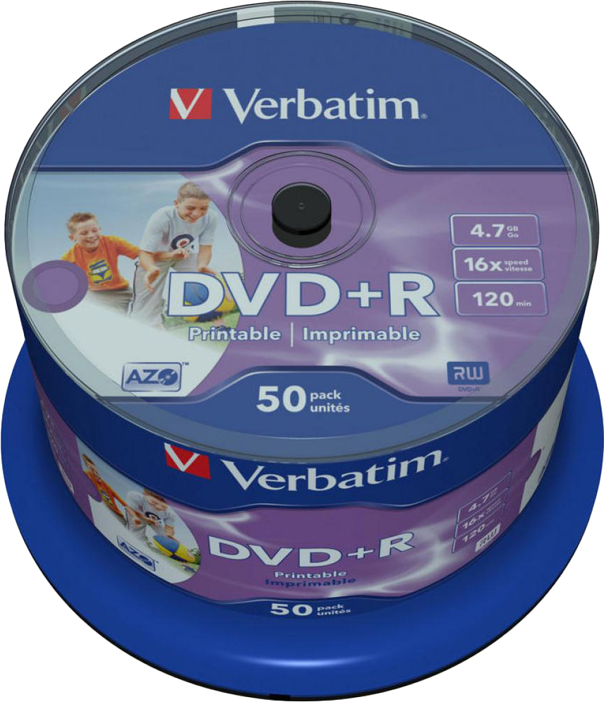 

Оптический диск Verbatim DVD+R 4.7Gb 16x Wide Inkjet Printable noID 50шт CakeBox [43512], Оптический диск Verbatim DVD+R 4.7Gb 16x Wide Inkjet Printable noID 50шт CakeBox 43512