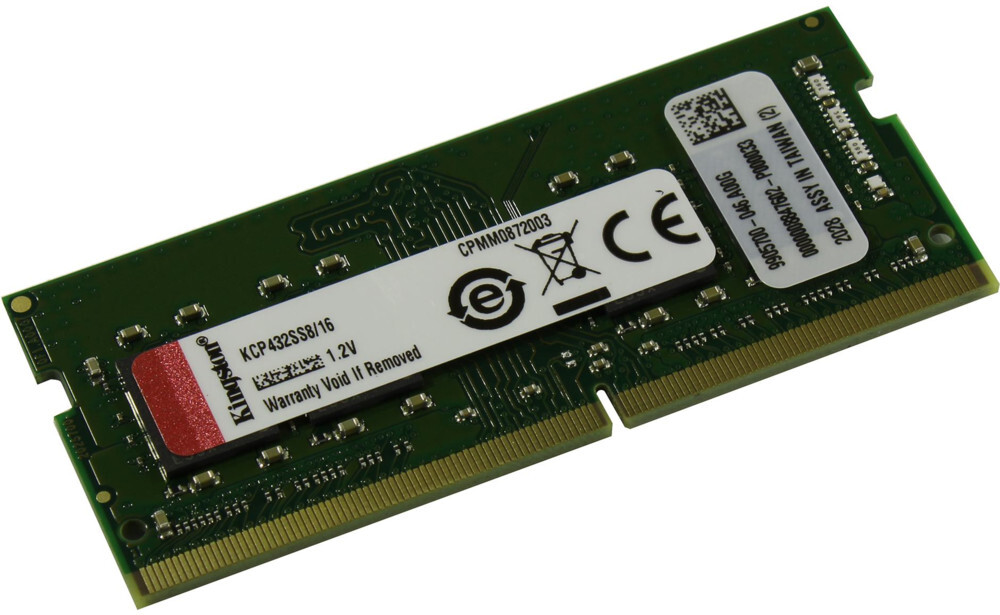 

Оперативная память Kingston Branded DDR4 16GB PC4-25600 3200MHz SR x8 SO-DIMM [KCP432SS8/16], Оперативная память Kingston 16GB DDR4 SODIMM PC4-25600 (KCP432SS8/16)