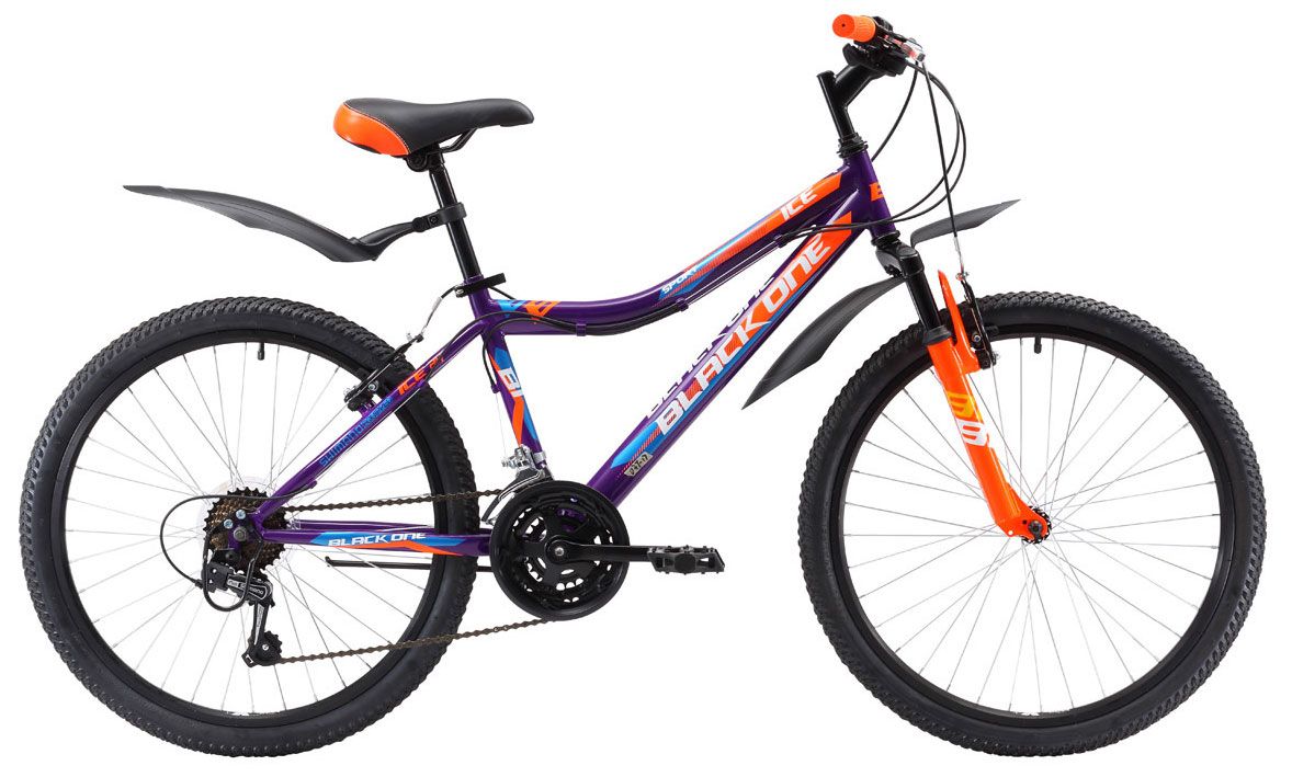 

Велосипед Novatrack Black One Ice 24 2018 детский фиолетовый, Ice 24 2018 детский