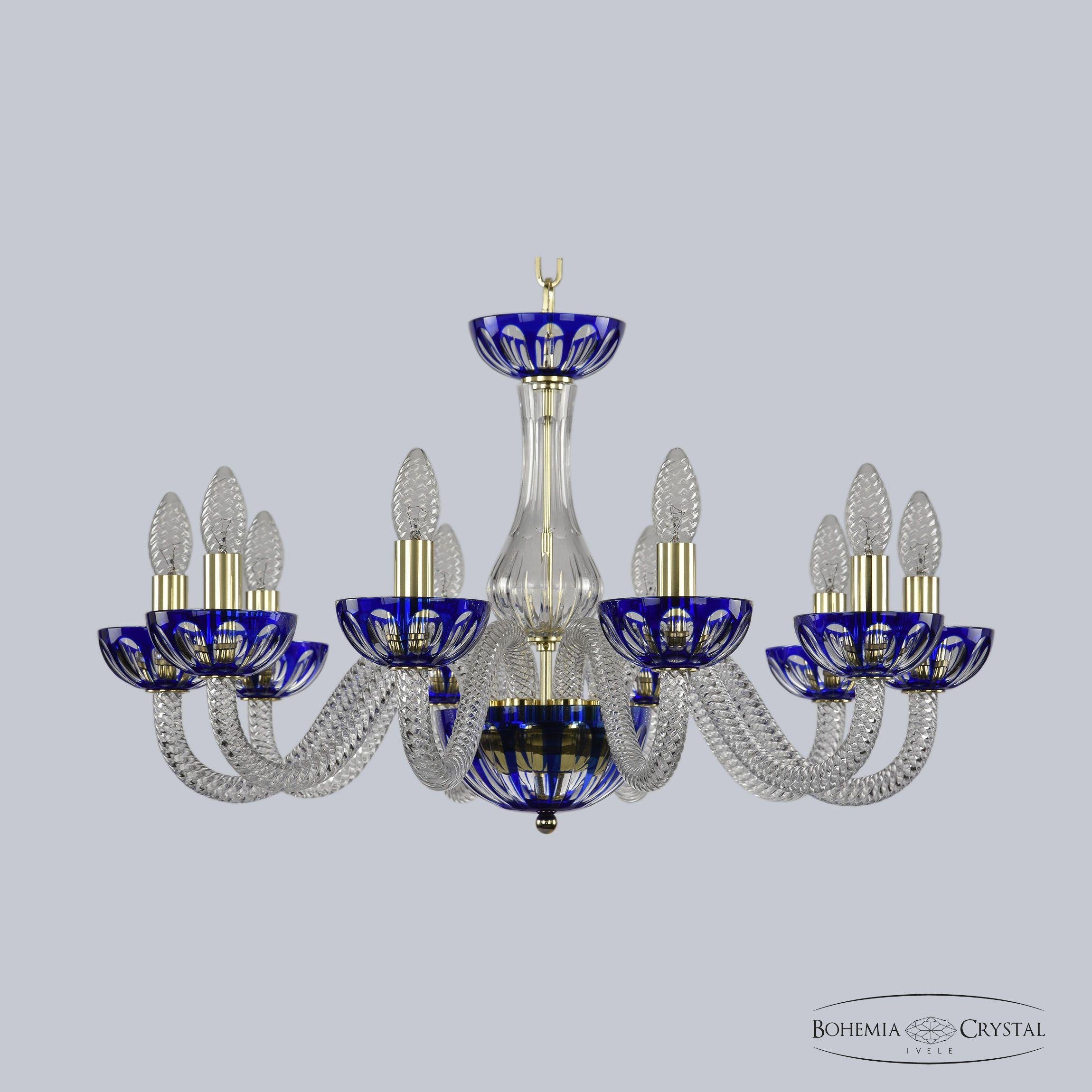

Bohemia Ivele Crystal Люстра 1308/10/240 G Cl/Clear-Blue/H-1H, Подвесная люстра Bohemia Ivele Crystal Люстра 1308/10/240 G Cl/Clear-Blue/H-1H