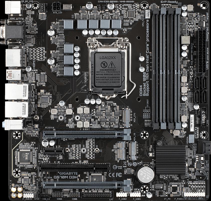 

Материнская плата Gigabyte Q570M D3H, Q570M D3H