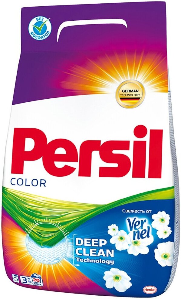 

Стиральный порошок Persil 360 Complete Solution Color Свежесть от Vernel (3кг), Стиральный порошок Persil 360° Complete Solution Color Свежесть от Vernel (3кг)