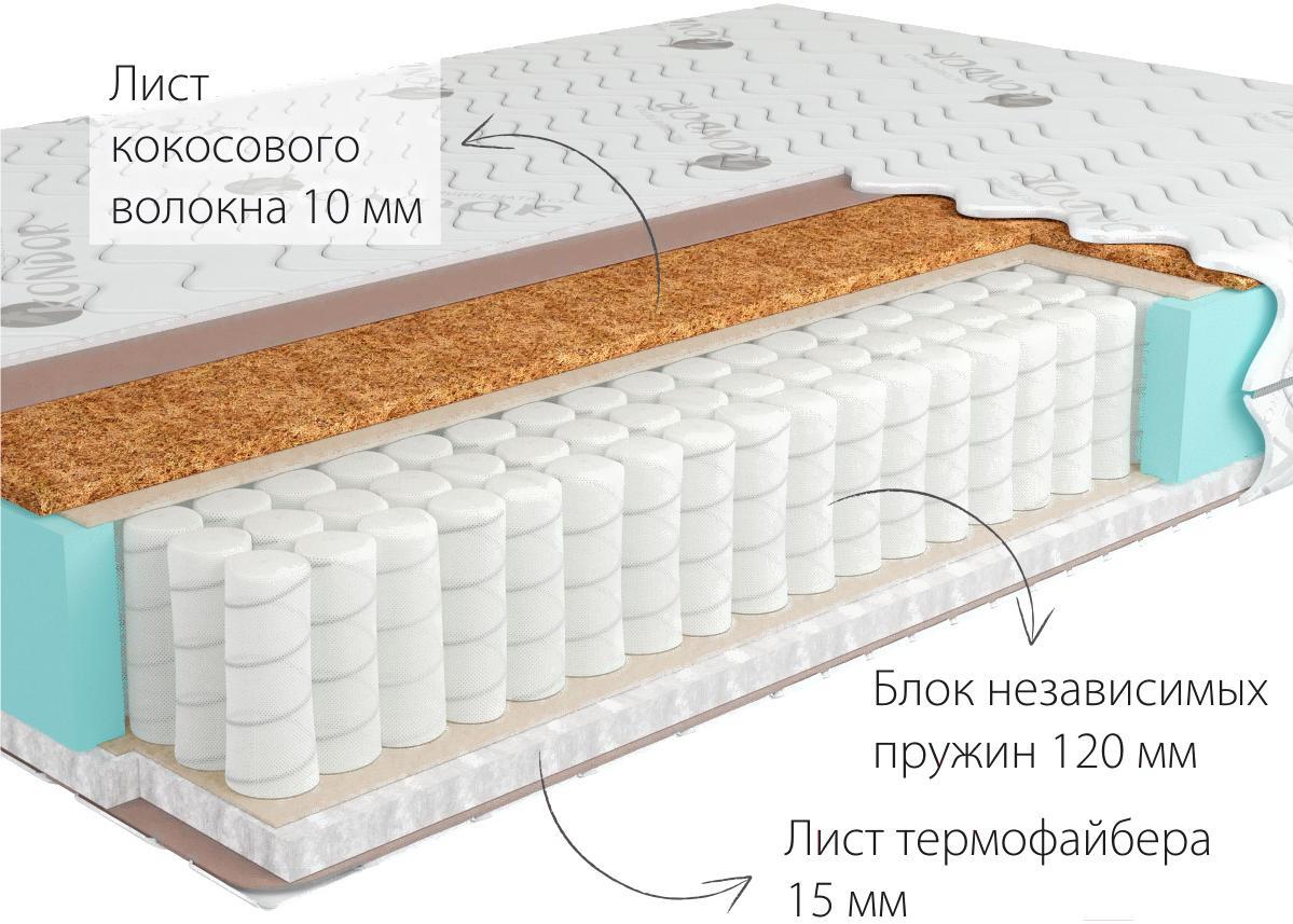 

Матрас Kondor Simpo Medio 120х195х17.51, Матрас Kondor Simpo Medio 120х195 жаккард