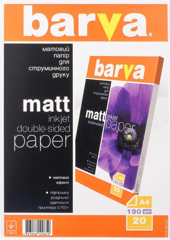 

Фотобумага Barva матовая А4 190 г/м2 20 л [IP-B190-T02], Матовая А4 190 г/м2 20л