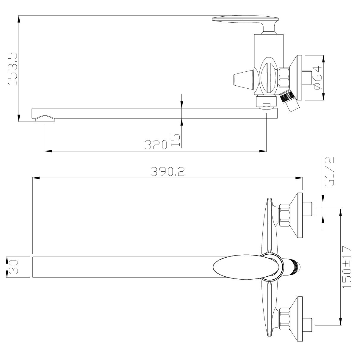 

Смеситель Rossinka Silvermix RS30-32, RS30-32