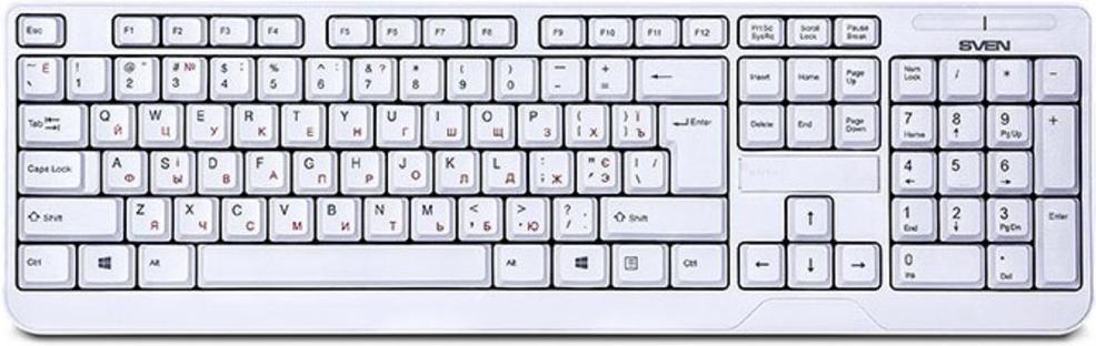 

Клавиатура Sven KB-C2200W (белый), KB-C2200W