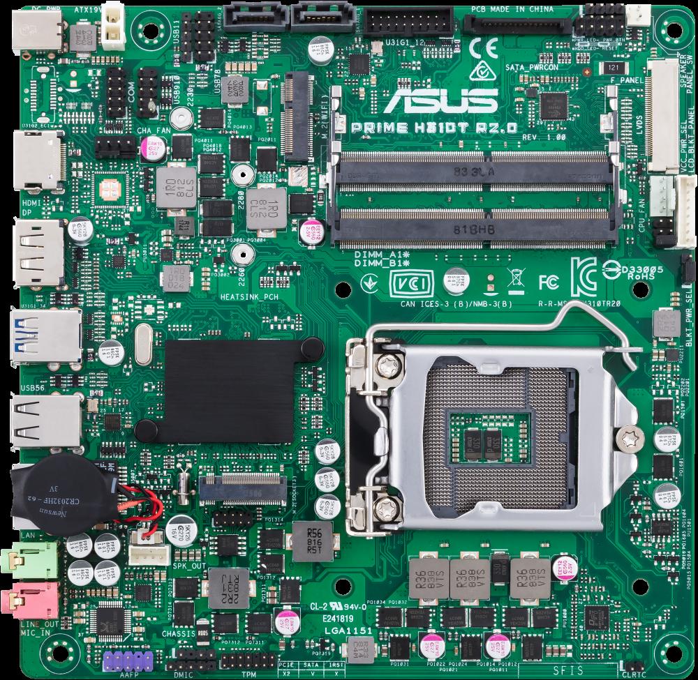 

Материнская плата ASUS PRIME H310T R2.0 [90MB10K0-M0EAYM], PRIME H310T R2.0