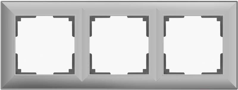

Рамка для выключателя и розетки Werkel WL14-Frame-03 серебряный [a038847], WL14-Frame-03