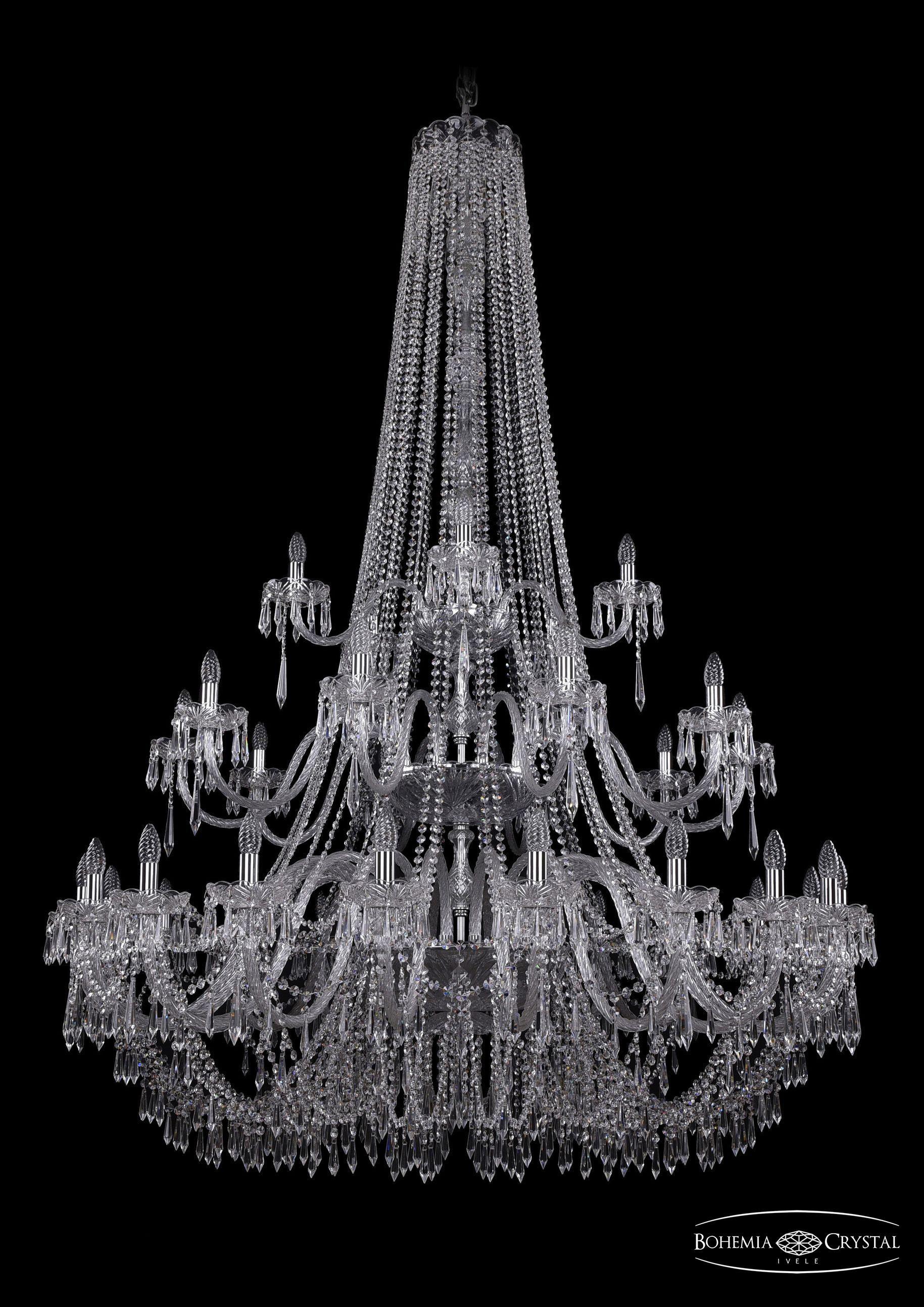

Подвесная люстра Bohemia Ivele Crystal 1403/20+10+5/530/h-203/3d/Ni