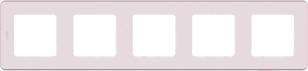 

Рамка Legrand Inspiria 5 постов розовый (673974)